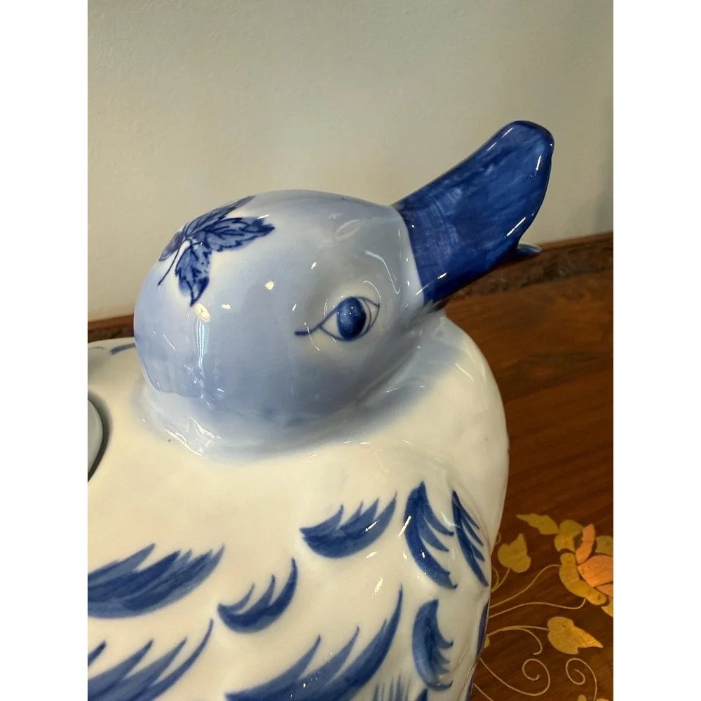Vintage Blue & White Duck Teapot‎ | Bombay Company Chinoiserie